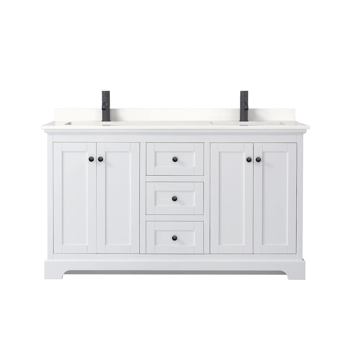 Avery 60" Free Standing Double Basin Vanity Set with Cabinet and Quartz Vanity Top - image 15