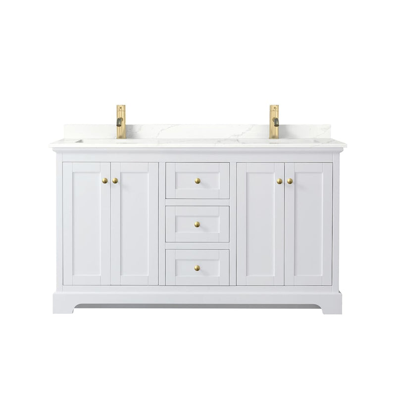 Avery 60" Free Standing Double Basin Vanity Set with Cabinet and Quartz Vanity Top - image 16