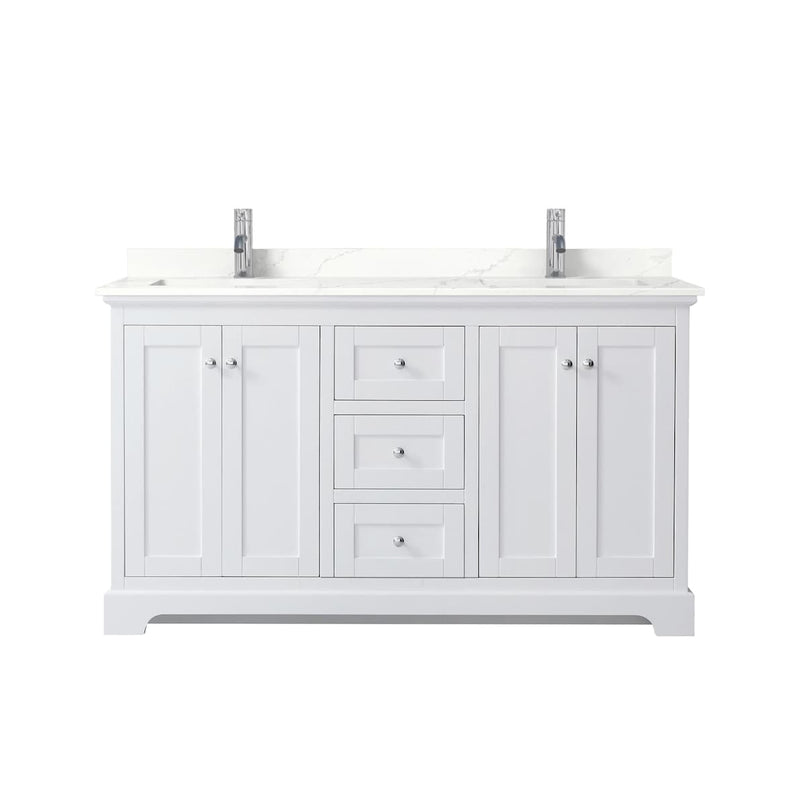 Avery 60" Free Standing Double Basin Vanity Set with Cabinet and Quartz Vanity Top - image 18
