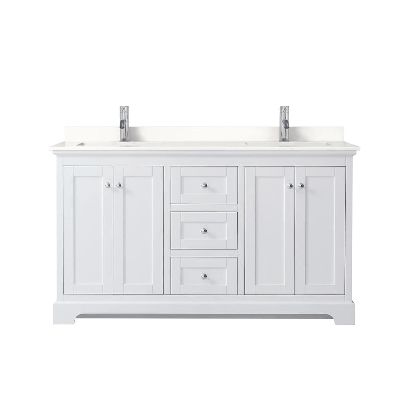 Avery 60" Free Standing Double Basin Vanity Set with Cabinet and Quartz Vanity Top - image 19
