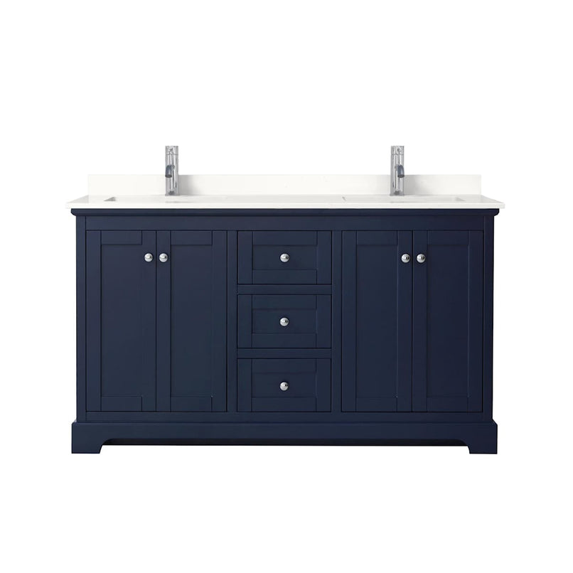 Avery 60" Free Standing Double Basin Vanity Set with Cabinet and Quartz Vanity Top - image 20