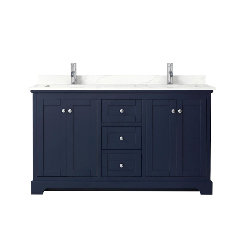 Avery 60" Free Standing Double Basin Vanity Set with Cabinet and Quartz Vanity Top - image 21