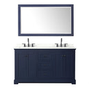 Avery 60" Free Standing Double Basin Vanity Set with Cabinet, Quartz Vanity Top, and Framed Mirror - image 2