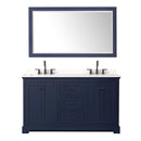 Avery 60" Free Standing Double Basin Vanity Set with Cabinet, Quartz Vanity Top, and Framed Mirror - image 8