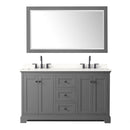 Avery 60" Free Standing Double Basin Vanity Set with Cabinet, Quartz Vanity Top, and Framed Mirror - image 13