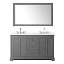 Avery 60" Free Standing Double Basin Vanity Set with Cabinet, Quartz Vanity Top, and Framed Mirror - image 14