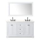 Avery 60" Free Standing Double Basin Vanity Set with Cabinet, Quartz Vanity Top, and Framed Mirror - image 18