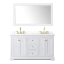 Avery 60" Free Standing Double Basin Vanity Set with Cabinet, Quartz Vanity Top, and Framed Mirror - image 19