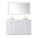 Avery 60" Free Standing Double Basin Vanity Set with Cabinet, Quartz Vanity Top, and Framed Mirror - image 20