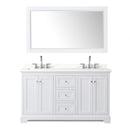 Avery 60" Free Standing Double Basin Vanity Set with Cabinet, Quartz Vanity Top, and Framed Mirror - image 21