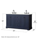 Avery 60" Free Standing Double Basin Vanity Set with Cabinet and Quartz Vanity Top - image 6