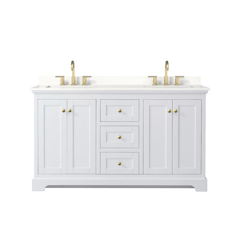 Avery 60" Free Standing Double Basin Vanity Set with Cabinet and Quartz Vanity Top - image 17