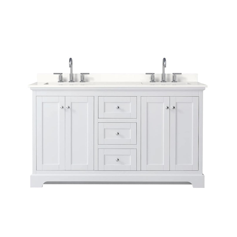 Avery 60" Free Standing Double Basin Vanity Set with Cabinet and Quartz Vanity Top - image 19