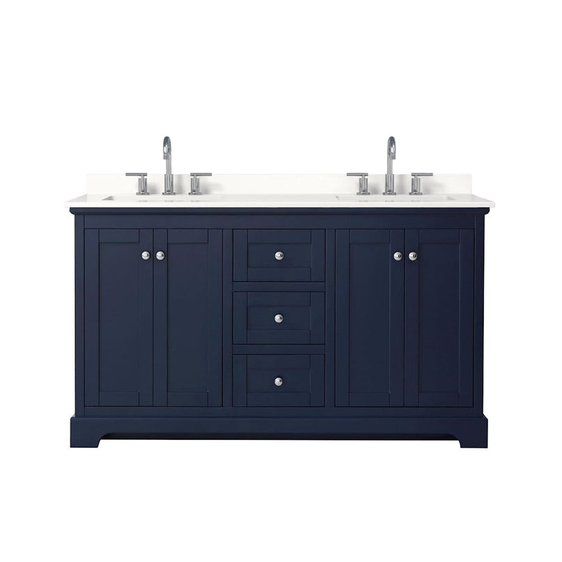 Avery 60" Free Standing Double Basin Vanity Set with Cabinet and Quartz Vanity Top - image 20