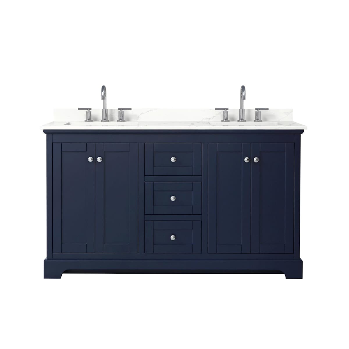 Avery 60" Free Standing Double Basin Vanity Set with Cabinet and Quartz Vanity Top - image 21