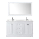 Avery 60" Free Standing Double Basin Vanity Set with Cabinet, Cultured Marble Vanity Top, and Framed Mirror - image 7