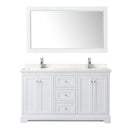 Avery 60" Free Standing Double Basin Vanity Set with Cabinet, Cultured Marble Vanity Top, and Framed Mirror - image 9