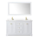 Avery 60" Free Standing Double Basin Vanity Set with Cabinet, Cultured Marble Vanity Top, and Framed Mirror - image 10