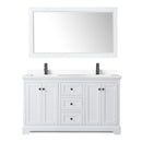 Avery 60" Free Standing Double Basin Vanity Set with Cabinet, Cultured Marble Vanity Top, and Framed Mirror - image 11