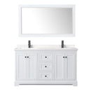 Avery 60" Free Standing Double Basin Vanity Set with Cabinet, Cultured Marble Vanity Top, and Framed Mirror - image 13