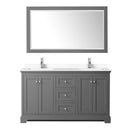 Avery 60" Free Standing Double Basin Vanity Set with Cabinet, Cultured Marble Vanity Top, and Framed Mirror - image 14