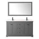 Avery 60" Free Standing Double Basin Vanity Set with Cabinet, Cultured Marble Vanity Top, and Framed Mirror - image 17