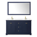 Avery 60" Free Standing Double Basin Vanity Set with Cabinet, Cultured Marble Vanity Top, and Framed Mirror - image 18