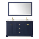 Avery 60" Free Standing Double Basin Vanity Set with Cabinet, Cultured Marble Vanity Top, and Framed Mirror - image 19