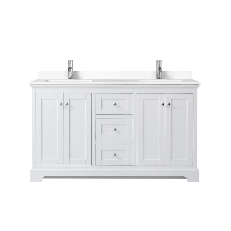 Avery 60" Free Standing Double Basin Vanity Set with Cabinet and Cultured Marble Vanity Top - image 7