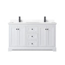 Avery 60" Free Standing Double Basin Vanity Set with Cabinet and Cultured Marble Vanity Top - image 10