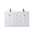 Avery 60" Free Standing Double Basin Vanity Set with Cabinet and Cultured Marble Vanity Top - image 11