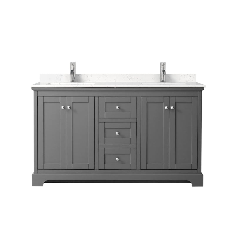 Avery 60" Free Standing Double Basin Vanity Set with Cabinet and Cultured Marble Vanity Top - image 13