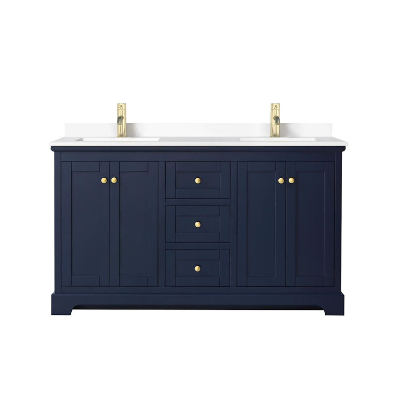 Avery 60" Free Standing Double Basin Vanity Set with Cabinet and Cultured Marble Vanity Top - image 16