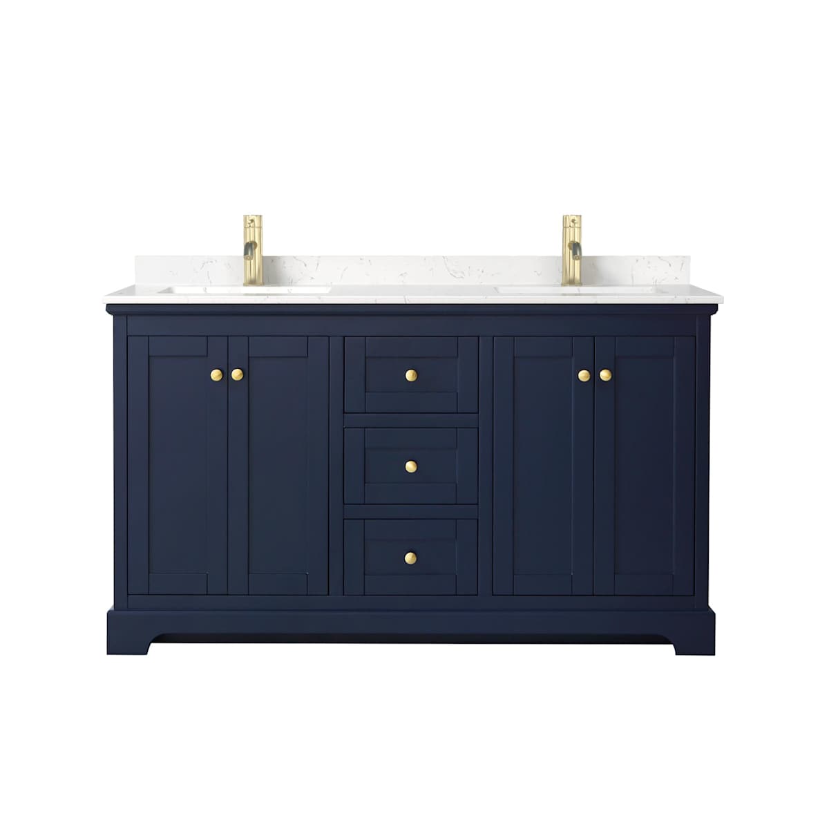 Avery 60" Free Standing Double Basin Vanity Set with Cabinet and Cultured Marble Vanity Top - image 17