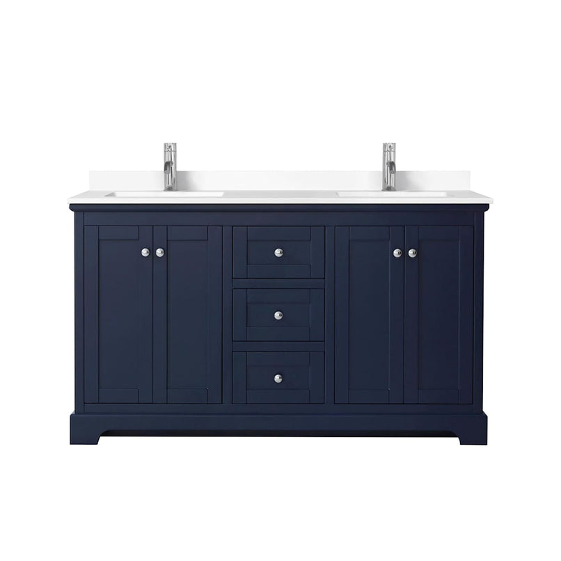 Avery 60" Free Standing Double Basin Vanity Set with Cabinet and Cultured Marble Vanity Top - image 18