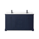 Avery 60" Free Standing Double Basin Vanity Set with Cabinet and Cultured Marble Vanity Top - image 21