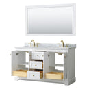 Avery 60" Free Standing Double Basin Vanity Set with Cabinet, Marble Vanity Top, and Framed Mirror - image 2