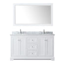 Avery 60" Free Standing Double Basin Vanity Set with Cabinet, Marble Vanity Top, and Framed Mirror - image 6