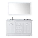 Avery 60" Free Standing Double Basin Vanity Set with Cabinet, Marble Vanity Top, and Framed Mirror - image 7