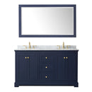 Avery 60" Free Standing Double Basin Vanity Set with Cabinet, Marble Vanity Top, and Framed Mirror - image 10
