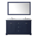 Avery 60" Free Standing Double Basin Vanity Set with Cabinet, Marble Vanity Top, and Framed Mirror - image 11