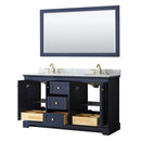 Avery 60" Free Standing Double Basin Vanity Set with Cabinet, Marble Vanity Top, and Framed Mirror - image 19