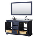 Avery 60" Free Standing Double Basin Vanity Set with Cabinet, Marble Vanity Top, and Framed Mirror - image 21