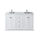 Avery 60" Free Standing Double Basin Vanity Set with Cabinet and Marble Vanity Top - image 6