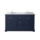 Avery 60" Free Standing Double Basin Vanity Set with Cabinet and Marble Vanity Top - image 10