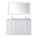 Avery 60" Free Standing Double Basin Vanity Set with Cabinet, Marble Vanity Top, and Framed Mirror - image 6