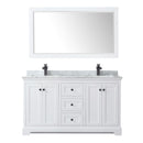 Avery 60" Free Standing Double Basin Vanity Set with Cabinet, Marble Vanity Top, and Framed Mirror - image 7