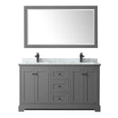 Avery 60" Free Standing Double Basin Vanity Set with Cabinet, Marble Vanity Top, and Framed Mirror - image 9