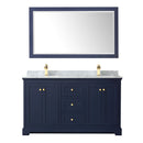 Avery 60" Free Standing Double Basin Vanity Set with Cabinet, Marble Vanity Top, and Framed Mirror - image 10