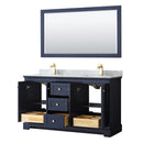 Avery 60" Free Standing Double Basin Vanity Set with Cabinet, Marble Vanity Top, and Framed Mirror - image 19